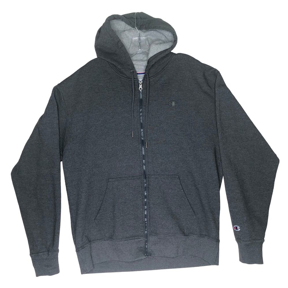 Champion Hoodie Mens Large Full Zip Pockets